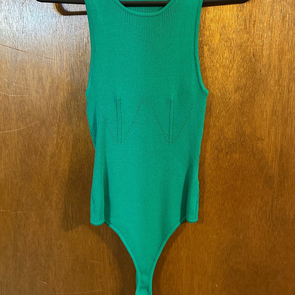 Green Knit Body Suit